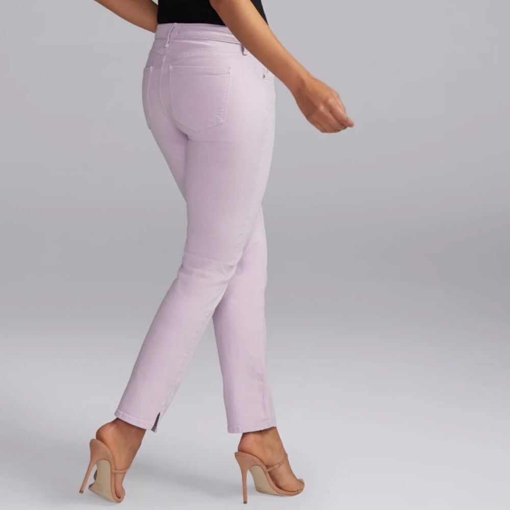 NYDJ Curves 360 Slim Straight Lavender Jeans Sz 8 NWT - Picture 4 of 8